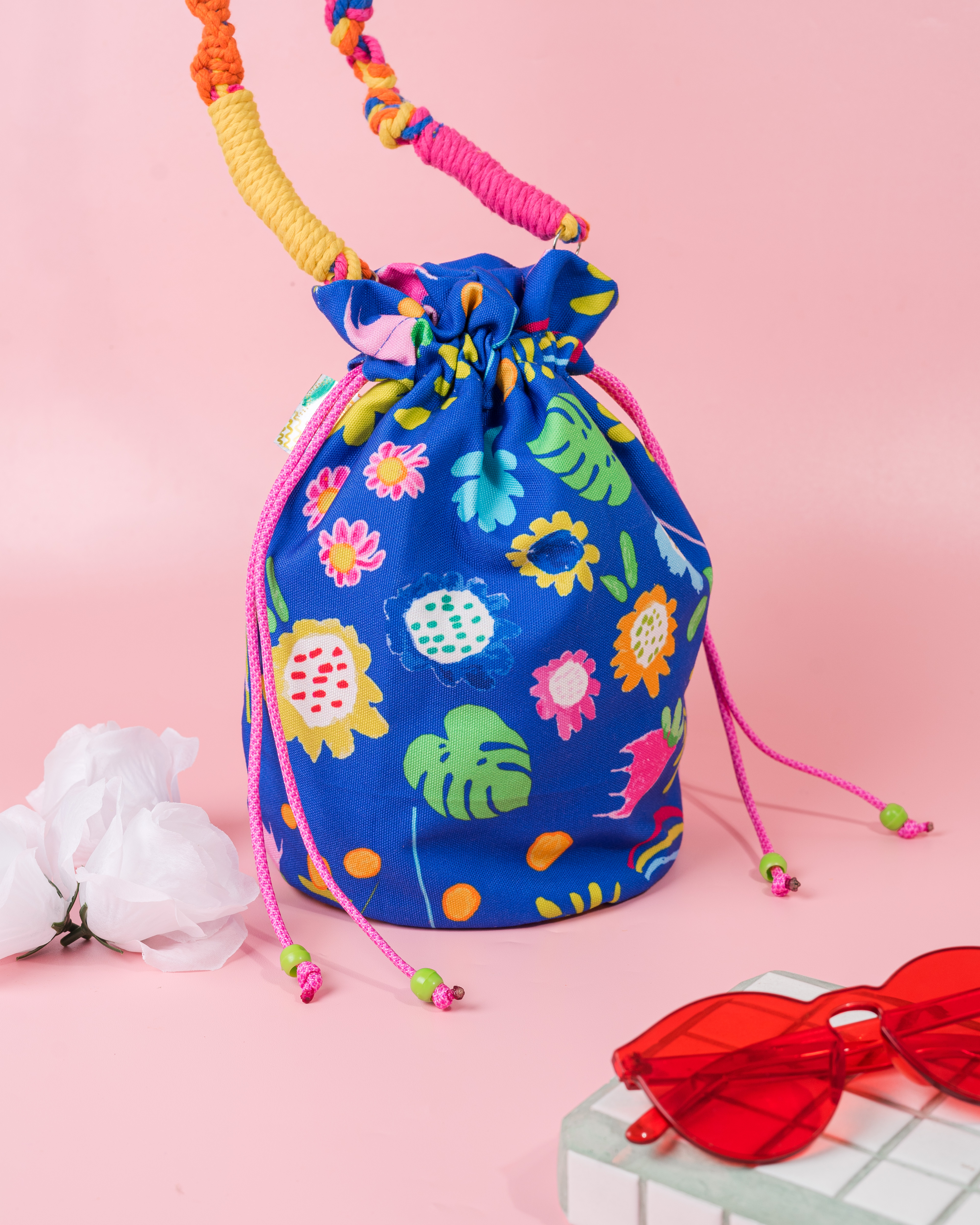 Neon Garden Bucket Bag